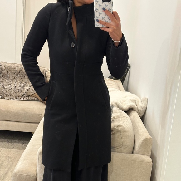 Jcrew Black Wool Coat Size 2 - Picture 1 of 7